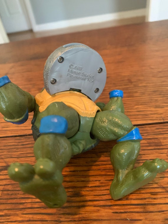Figurine Tortues Ninja Leonardo Pizza Tossin – Playmates Toys 1993 – Fonctionne