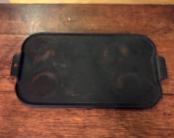 Vintage Wagner 1891 Original 17 Inch Double Griddle / 17 inch Cast Iron Double Griddle
