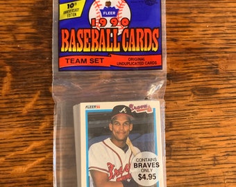 Fleer 1990 Baseball Cards Team Set / 1990 Braves Team Set Baseball Cards