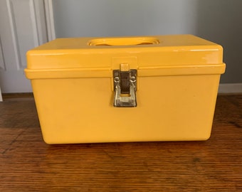 Small Wil-Hold Yellow Sewing Kit / Sewing Box