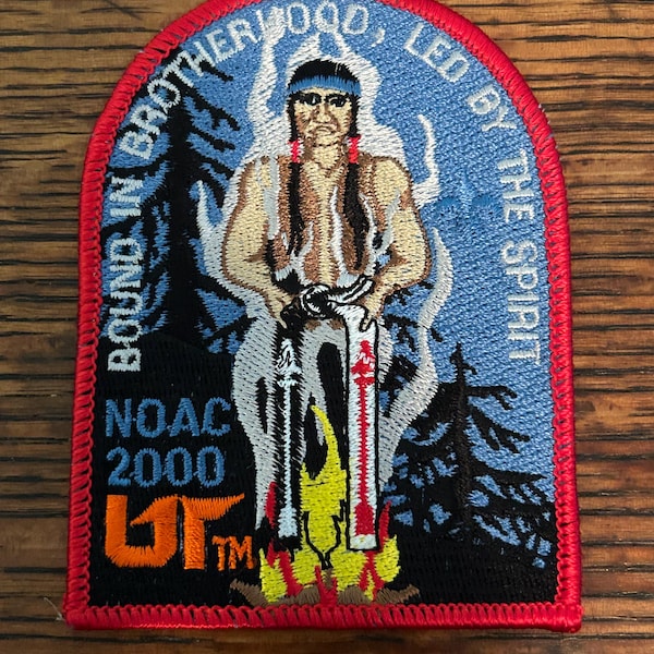 Boy Scouts of America 2000 National Order of the Arrow Coucil Patch / NOAC 2000 Patch - Bound In Brotherhood, Led By The Spirit