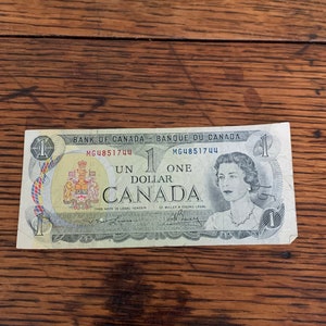 1973 Bank of Canada Currency / One Dollar