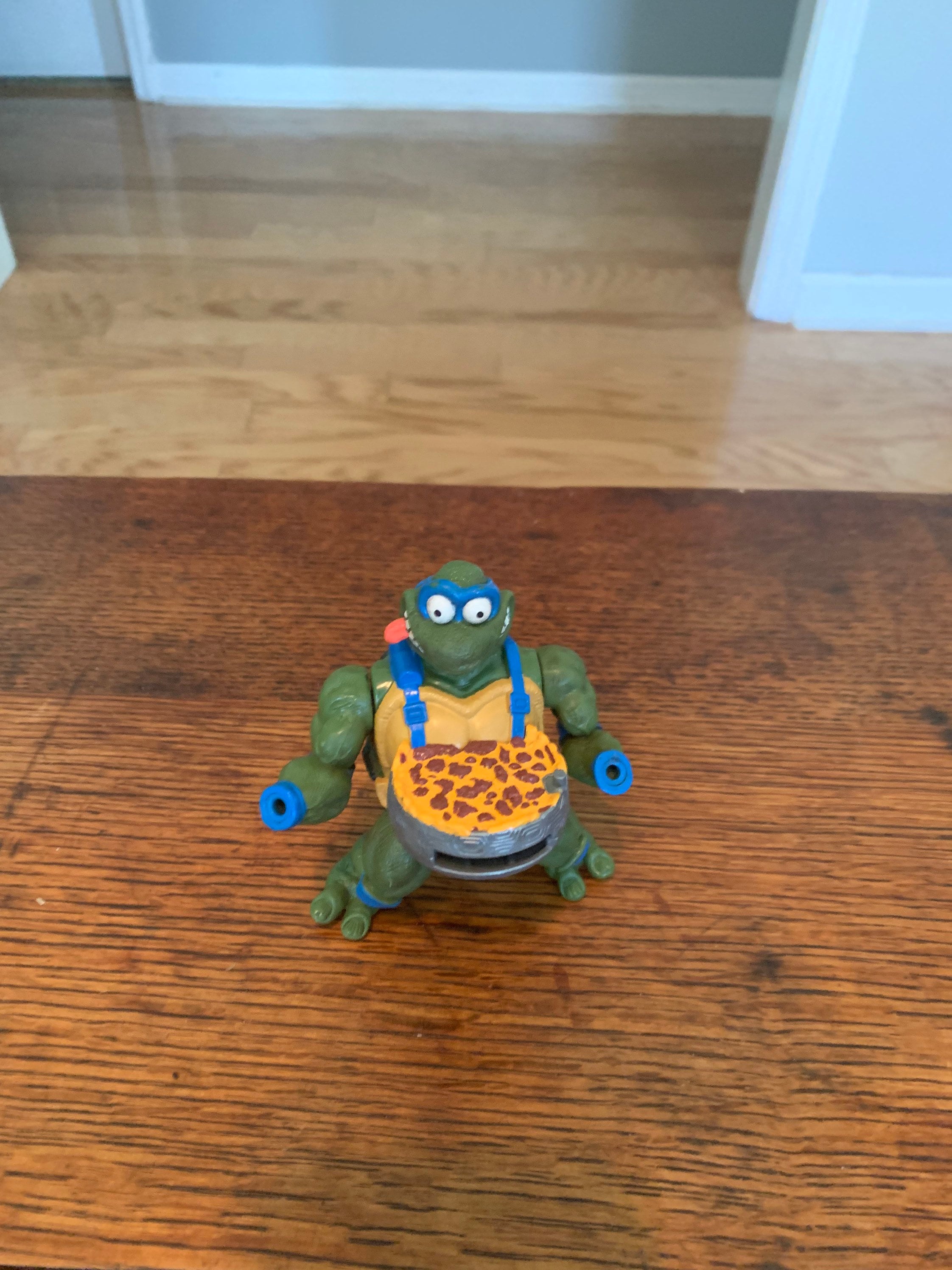 Figurine Tortues Ninja Leonardo Pizza Tossin – Playmates Toys 1993 – Fonctionne