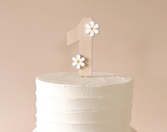 Daisy Cake Topper | Smash Cake Topper | Daisy One | Daisy 1st Birthday | Daisy Boho Retro Party Decoration | First Birthday |