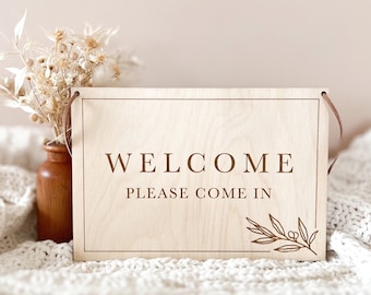 Double-sided Door Sign | Welcome Please Come In | In Session Do Not Disturb | Therapy, Studio, Clinic, Office decor | Small Business Sign