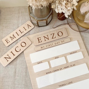 Large First Day of School Sign with Interchangeable Names