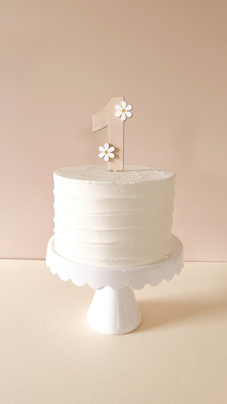 Daisy Cake Topper Smash Cake Topper Daisy One Daisy 1st Birthday Daisy Boho Retro Party Decoration First Birthday image 1