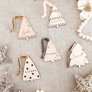 Christmas Stocking Tag | Personalized Gift | Scandinavian Neutral Christmas