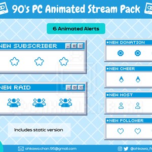 Full 90's PC Animated Stream Package / Retro Windows / Computer Screen ...