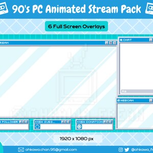 Full 90's PC Animated Stream Package / Retro Windows / Computer Screen ...