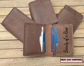 Minimalist Leather Wallet ,Christmas wallet gift, Slim Front Pocket Wallet, 2nd anniversary wallet gift, Cardholder for dad, Gift for him