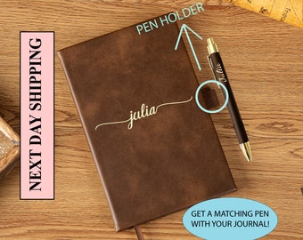 Personalisiertes Leder Journal, maßgeschneidertes Leder Journal, Journal mit Namen, personalisiertes Notizbuch, personalisiertes Tagebuch, Reisegröße, Papa Geschenk