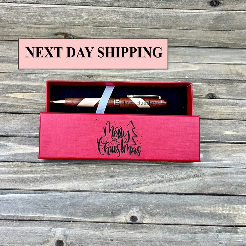 Personalized Custom Wood Pen Gift Box Laser Engraved Etsy