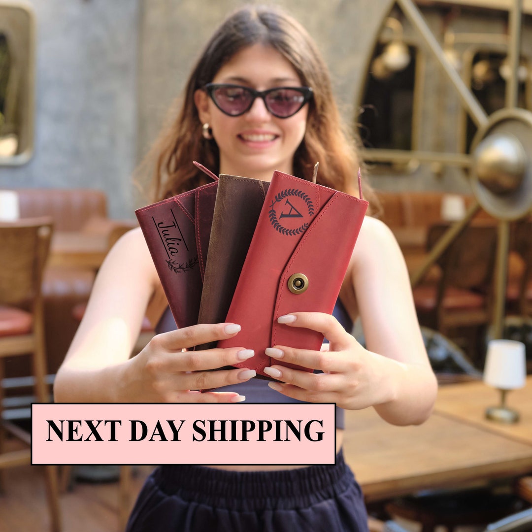 Genuine Leather Wallet Women, Mothers Leather Wallets Gifts, Christmas