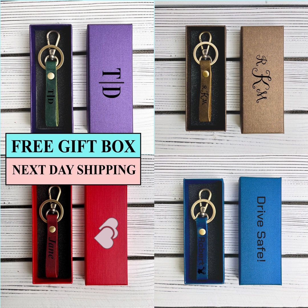 Personalized Leather Keychain,coordinates Key Chain Longitude Latitude ...