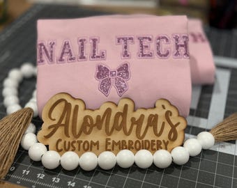 NAIL TECH Embroidery aplique sweatshirt