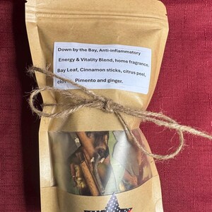 Mezcla de fragancias para el hogar "Down by the Bay" con cítricos y especias: hoja de laurel, canela, clavo y jengibre.