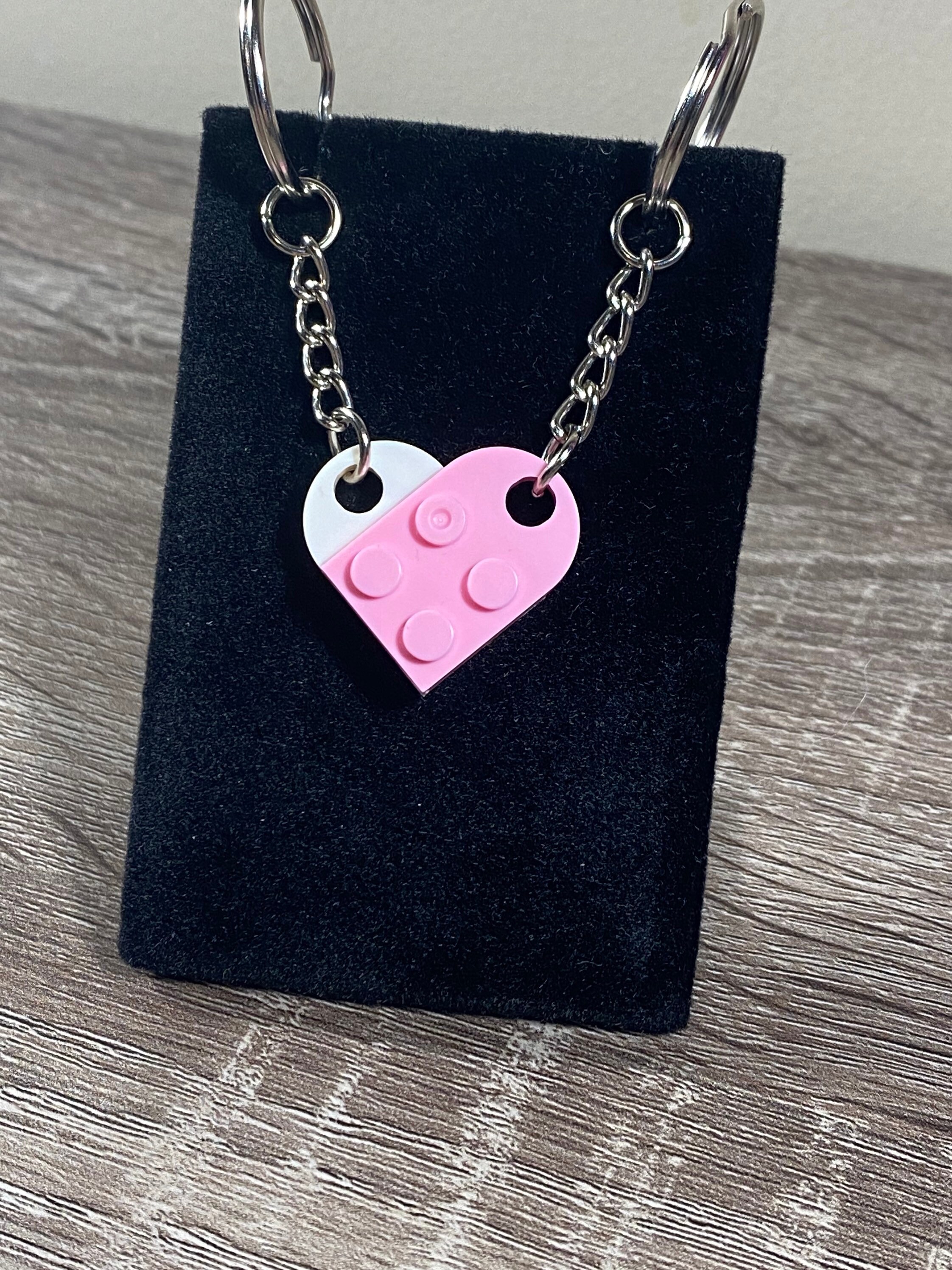 Lego Heart Keychain Couples Keychain Matching Bestfriend Etsy