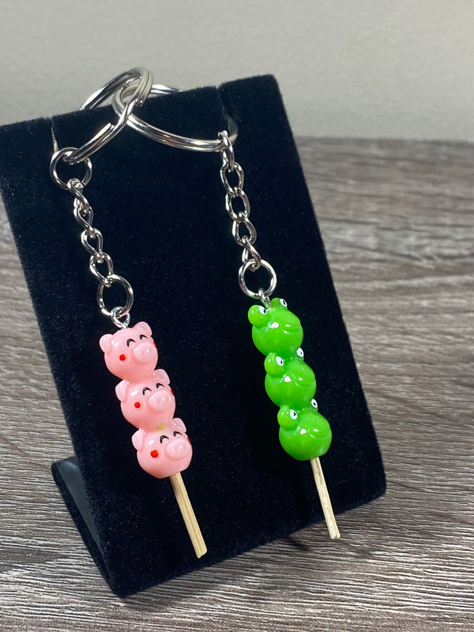 Novelty Animal Dango Keychain Handmade Weird Keychain Gifts Etsy