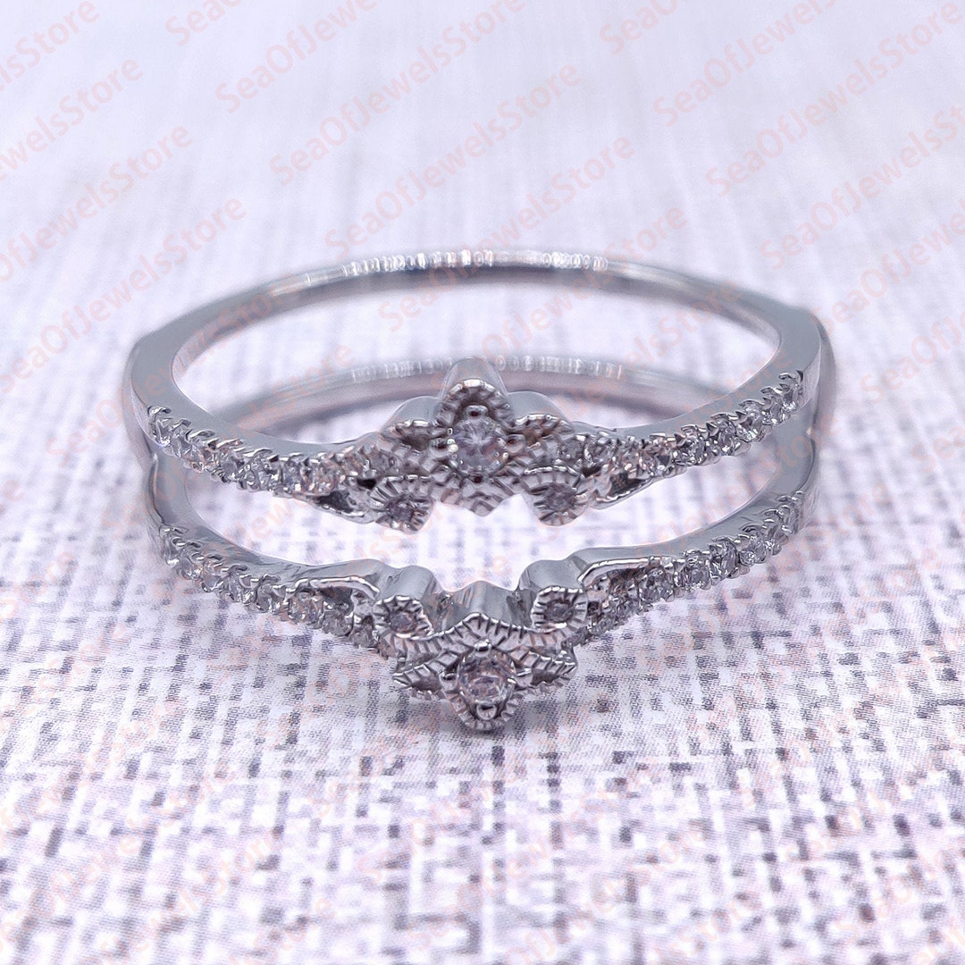 Wedding Diamond Enhancer Wrap Band Ring, Enhancer Ring, Engagement