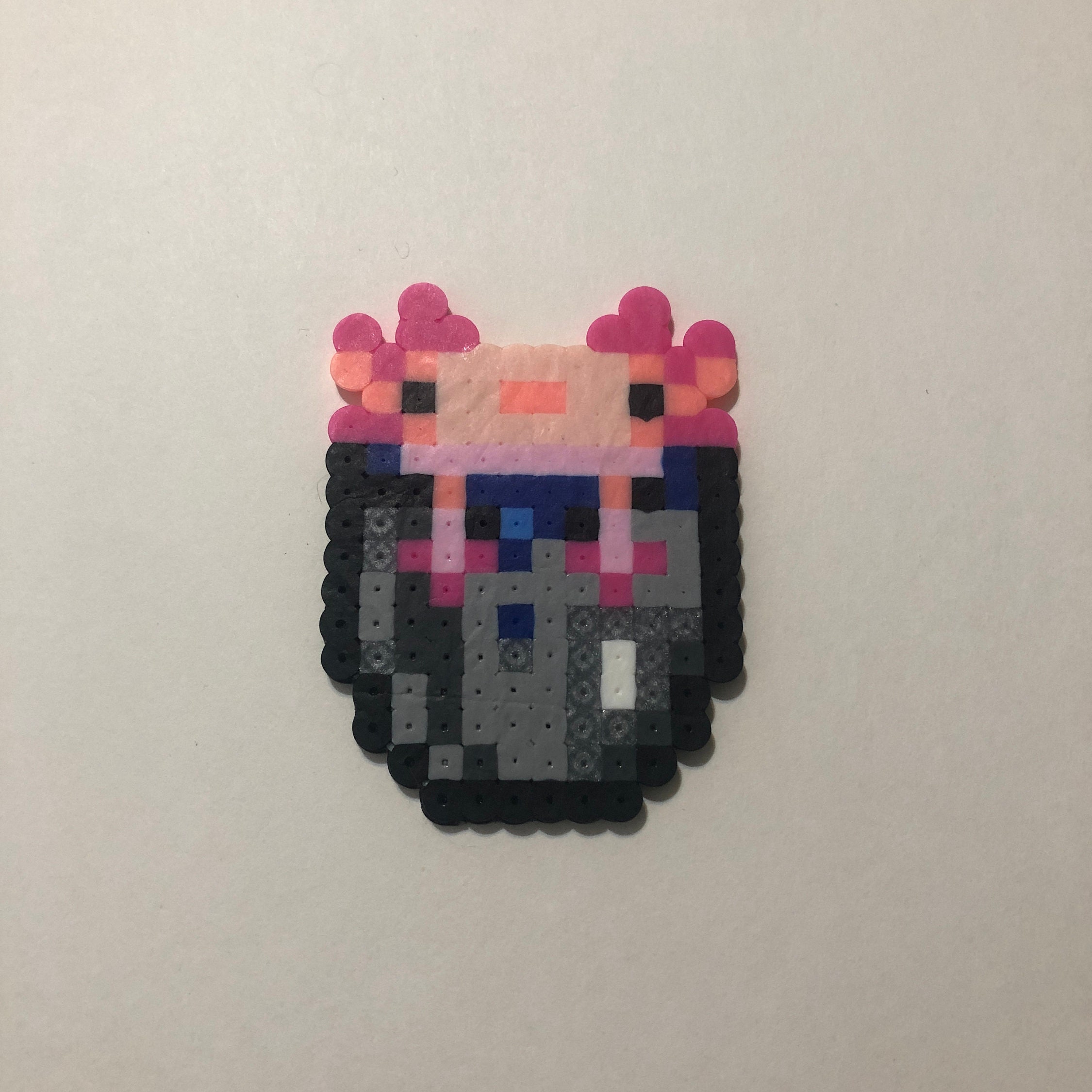Minecraft Axolotl Perler Beads Earrings Minecraft Axolotl