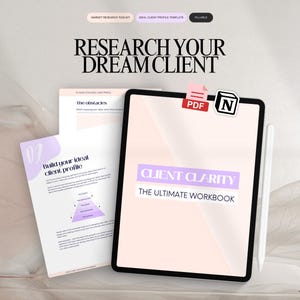 Cuaderno de trabajo para el perfil del cliente ideal, kit de herramientas para la investigación de mercado, plantilla para el público objetivo