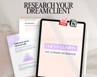 Cuaderno de trabajo para el perfil del cliente ideal, kit de herramientas para la investigación de mercado, plantilla para el público objetivo