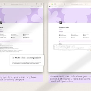 K&ouml;nnte beinhalten: Screenshot einer Website mit helllila Hintergrund und einer wei&szlig;en Navigationsleiste. Die Website ist in zwei Abschnitte unterteilt, einer mit der Bezeichnung "FAQs" und der andere mit der Bezeichnung "Ressourcen-Hub". Der Abschnitt "FAQs" enth&auml;lt eine Liste h&auml;ufig gestellter Fragen, w&auml;hrend der Abschnitt "Ressourcen-Hub" eine Liste von Ressourcen enth&auml;lt, die Kunden helfen k&ouml;nnen.