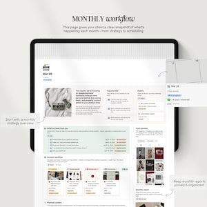 Notion-sjabloon klantportal social media, klantintroductie, contentstrategie afbeelding 7