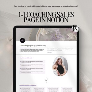 Coaching Sales Page Notion Template, Client Proposal For Coaches