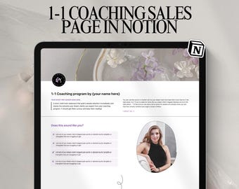 Coaching Sales Page Notion Template, Kundenvorschlag für Coaches
