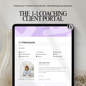 Notion-clientportalsjabloon voor coaches, klantintroductie