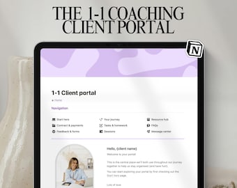 Notion Client Portal Template for Coaches, Client Onboarding