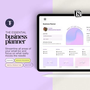 Business planner Notion, business dashboard for coaches, notion business hub, business template finances, CRM client tracker