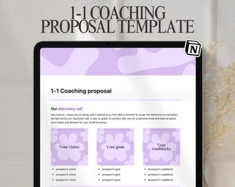 Coaching-Vorschlagsvorlage in Notion, Services and Pricing Guide