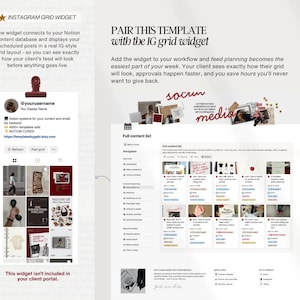 Notion-sjabloon klantportal social media, klantintroductie, contentstrategie afbeelding 4