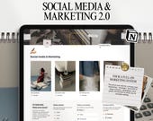 Notion Social Media Planner Template, Content Marketing Dashboard