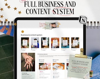 Notion contentplanner voor zakelijke en sociale media, sjabloon voor servicegebaseerd begrip, marketingstrategie, CRM