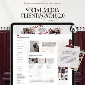 Notion Social Media Client Portal Template, Client Onboarding, Content Strategy