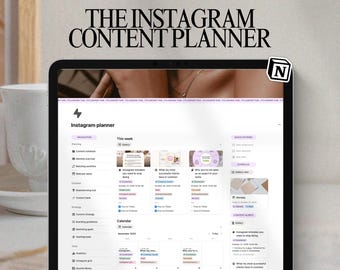 Mall för Instagram-innehållsplanerare, kalender för sociala medier, innehållsstrategi