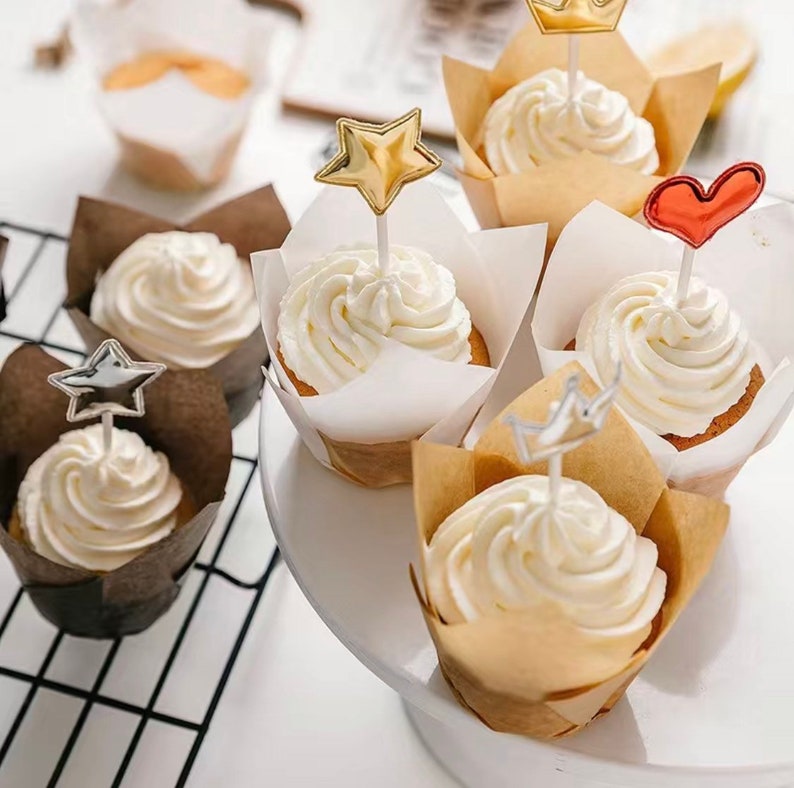 200 Pc Tulip Cupcake Popover Muffin Liners Baking Cups Etsy