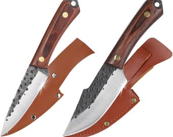 KENTROON Camping Chef Knives Set with sheaths - Martensitic stainless steel