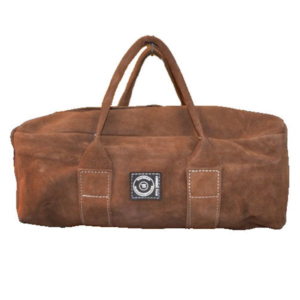 TS Brown Suede Leather Contractor's tool bag 18"