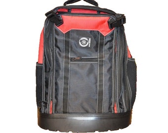 TS Hard base canvas tool backpack bag - Internal pockets & expanding compartment