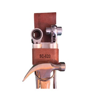 Hammerex -SC- 620 Scaffolding Double Spanner And Claw Hammer Tool Belt Holder Leather (017)