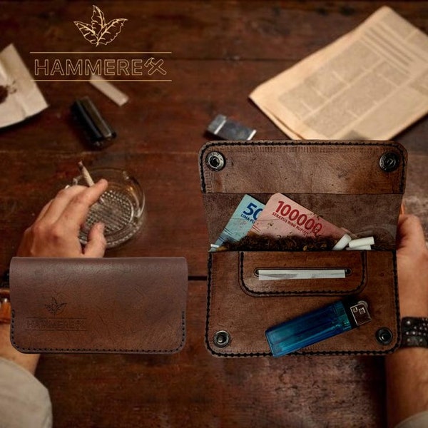 Leather Tobacco Pouch Etsy UK