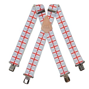 Brimarc Mens Heavy Duty St George Braces Trouser Belt Suspender 2&quot; 50mm Wide