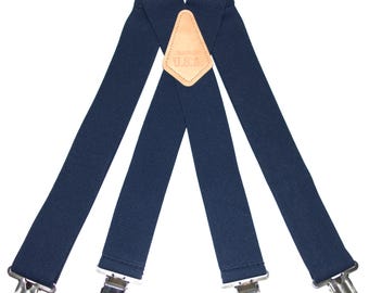 Brimarc Plain Braces -Navy Blue - One Size Fits All