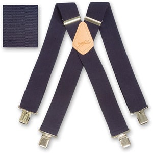 Brimarc Plain Braces -Navy Blue - One Size Fits All