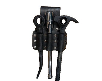 Hammerex Black leather Triple scaffold tool holder (074)